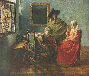 Johannes Vermeer The Wine Glass France oil painting artist